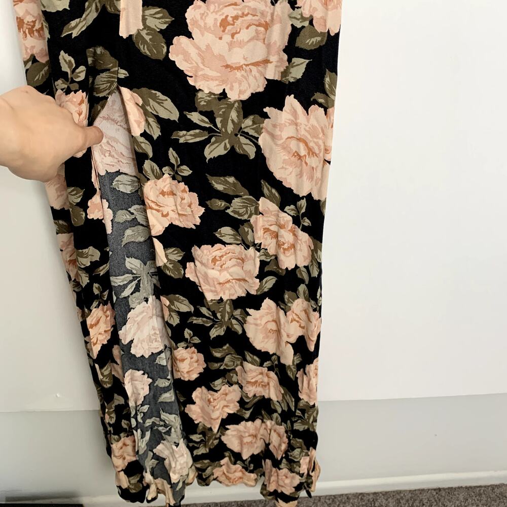 Reformation Luma Floral Spaghetti Strap Maxi Dress Womens Black Small - Picture 9 of 14